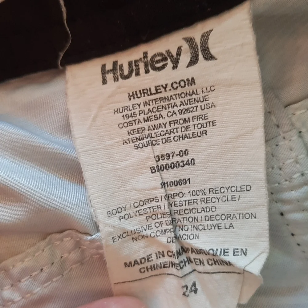 Hurley Striped Board Shorts Swim Trunks 24 Black Pink Green